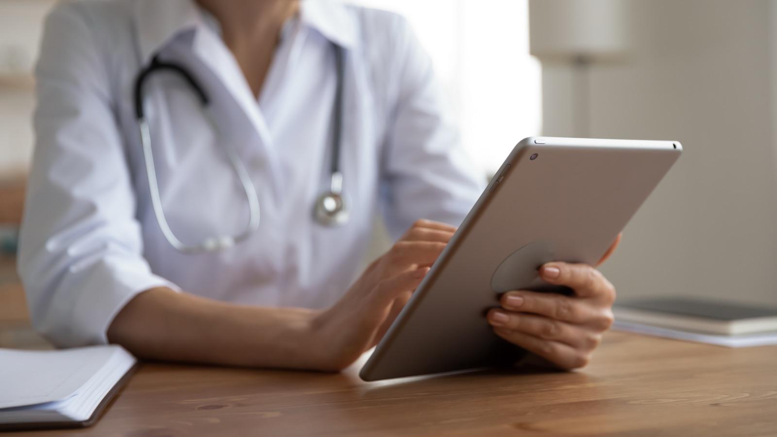 Provider reviewing medical evidence