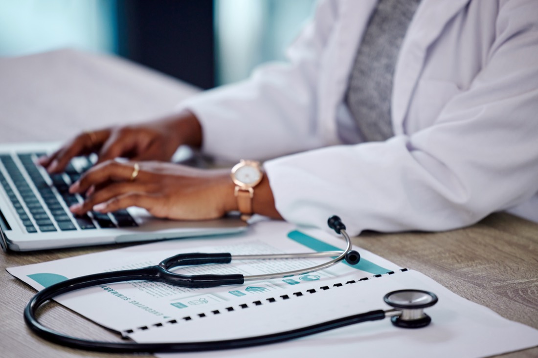 Provider reviewing medical evidence